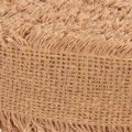 Dekoband Baumwolle mit Fransen Braun 40 mm x 30 m für Innenbereich | Floristik24.at