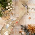 Dekoband Jute-Optik Weihnachtswichtel 60mm 10m Braun | Floristik24.at