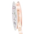 Floristik24 Geschenkband 15mm x 18m aus Polyester mit goldenen Schleifen in Rosa für dekorative Anwendungen