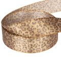 Geschenkband 25mm Leopard-Muster Braun-Gold 20m für Dekoration und Floristik | Floristik24.at