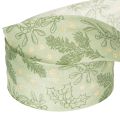 Geschenkband Stechpalme und Mistel Polyester 40mm x 15m Grün | Floristik24.at