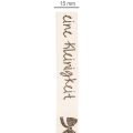 Geschenkband aus Polyester Beige 15mm 18m mit Aufschrift „Eine Kleinigkeit“ | Floristik24.at