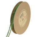 Floristik24 Juteband zum Dekorieren, Natürliches Geschenkband, Dekoband Grün 15mm 15m
