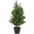 Floristik24 Künstlicher Weihnachtsbaum im Topf LED für draußen 90cm