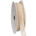 Floristik24 Spitzenband aus Baumwolle 15 mm 10 m Creme für Dekoration und Handarbeit
