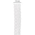 Spitzenband aus Baumwolle 15mm Weiß 10m Rolle für Dekoration und Basteln | Floristik24.at