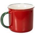 Keramiktasse 9 cm Rot mit