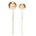 Floristik24 Goldene Kunststoffkugeln am Draht 15mm und 20mm für Dekorationen 48er Set