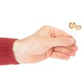 Goldene Kunststoffkugeln am Draht 15mm und 20mm für Dekorationen 48er Set | Floristik24.at
