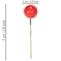 Künstliche rote Beeren aus Kunststoff mit Draht 2 cm 48 Stück für floristische Weihnachtsdekoration | Floristik24.at