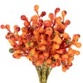 Floristik24 Künstlicher Beerenbund Orange 20cm mit 12 Stielen