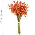 Künstlicher Beerenbund Orange 20cm mit 12 Stielen | Floristik24.at