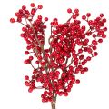 Floristik24 Künstlicher Ilexzweig mit roten Beeren 47cm 3 Stk für Vasen