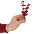 Künstlicher Deko-Zweig mit roten Beeren 15 cm Set 6 Stück | Floristik24.at