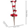 Künstlicher Deko-Zweig mit roten Beeren 15 cm Set 6 Stück | Floristik24.at