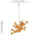 Dekoanhänger Biene aus Metall Rostoptik 12 cm 6er-Set für Innen- und Außenbereich | Floristik24.at