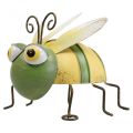 Floristik24 Gartenfigur Biene, Dekofigur Metall Insekt H9,5cm Grün Gelb