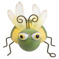 Floristik24 Gartenfigur Biene, Dekofigur Metall Insekt H9,5cm Grün Gelb
