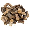 Floristik24 Deko-Holzstücke Birke mit Rinde ca. 3 cm 300 g für Bastelarbeiten