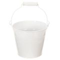 Floristik24 Blecheimer Weiß aus Stahlblech Ø14 cm H12 cm, Set aus 6 Stück
