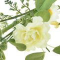 Floristik24 Blumengirlande künstlich Deko Girlande Creme Gelb Weiß 125cm