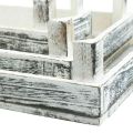 Floristik24 Dekotablett Holz Shabby Chic Gesteckunterlage 3er-Set