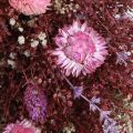 Blumenkranz Trockenblumen Kranz Weinrot Rosa Ø25cm | Floristik24.at