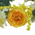 Floristik24 Blumenkranz künstlich Kunstblumenkranz Gelb Weiß 42cm