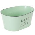 Blumenschale oval Mint Metall