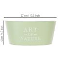 Blumenschale oval Zink Mintgrün 27x18cm H12,5cm | Floristik24.at