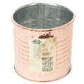 Floristik24 Deko-Blumentopf Metall Lachs Ø8cm H7,5cm für Innenbereich