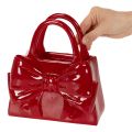 Deko Vase Handtaschenform Rot Polyresin 22cm | Floristik24.at