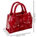 Deko Vase Handtaschenform Rot Polyresin 22cm | Floristik24.at