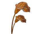 Floristik24 Gartenstecker Calla-Blüte Metall Rostoptik 25 cm 6 Stück