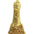 Floristik24 Champagnerflasche zum Hängen Hellgold 13,5cm