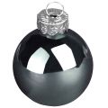 Christbaumkugeln aus Glas Grün Perlmuttgrau Ø5cm 24 St | Floristik24.at