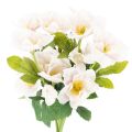Floristik24 Kunstblume Christrose Bund 35cm Weiß-Rosa 6 Stück Innenbereich