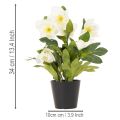 Christrose künstlich Topfblume 34 cm weiß für Tischdekoration | Floristik24.at