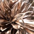 Künstliche Dahlie mit zwei Blüten, 75 cm, Metallic Champagner | Floristik24.at
