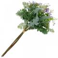Floristik24 Deko-Blumenstrauß, Seidenblumen Lila, Frühlingsdeko, Künstliche Astern Nelken und Eukalyptus