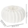 Wabenpapier Kürbis rund 24 cm weiß für Trockenblumen und Herbstdekoration 4 Stück | Floristik24.at