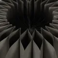 Kürbis Tischdekoration aus Wabenpapier, rund, 34 cm, dunkelgrau, 2 Stück | Floristik24.at