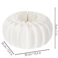 Papier-Dekokugel Kürbisform Weiß 34 cm 2 Stück | Floristik24.at