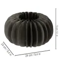 Set Papier-Dekoring Kürbis, dunkelgrau, 24 cm, 4 Stück | Floristik24.at