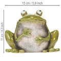 Deko Frosch Keramik Grün Braun Vintage L15,5cm | Floristik24.at