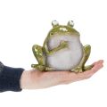 Deko Frosch Keramik Grün Braun Vintage L15,5cm | Floristik24.at