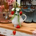 Floristik24 Dekorative Vase, Krug mit Griff Keramik Grün, Weiß, Creme H14,5cm 3St