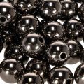 Deko-Perlen Kunststoff Anthrazit Metallic 14mm 35 Stück | Floristik24.at