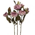 Floristik24 Deko Rosen Blumenstrauß Kunstblumen Rosenstrauß Violett 45cm 3St