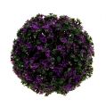 Floristik24 Deko-Kugel Lila aus Blüten Pflanzenkugel künstlich Ø15cm 1St